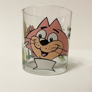 Vintage 1997 Choo Choo Cat Glass Cup Cartoon Top Cat Show